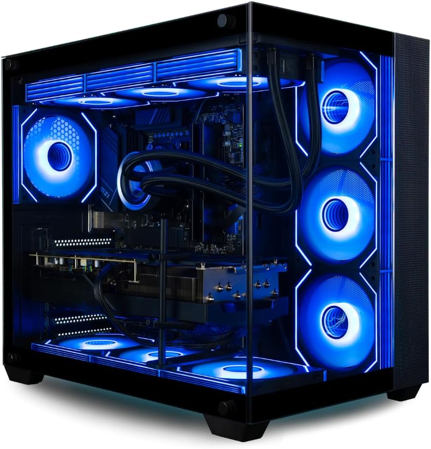 Panorama XL RTX 5090, Intel Core Ultra 9 285K, 96GB DDR5 RAM, 4TB Gen4 NVMe SSD, Liquid Cooled Gaming Desktop PC w/Windows 11 Pro, 3 Year Warranty, RGB Keyboard+Mouse, Internal WiFi 6E, 3X DP, HDMI