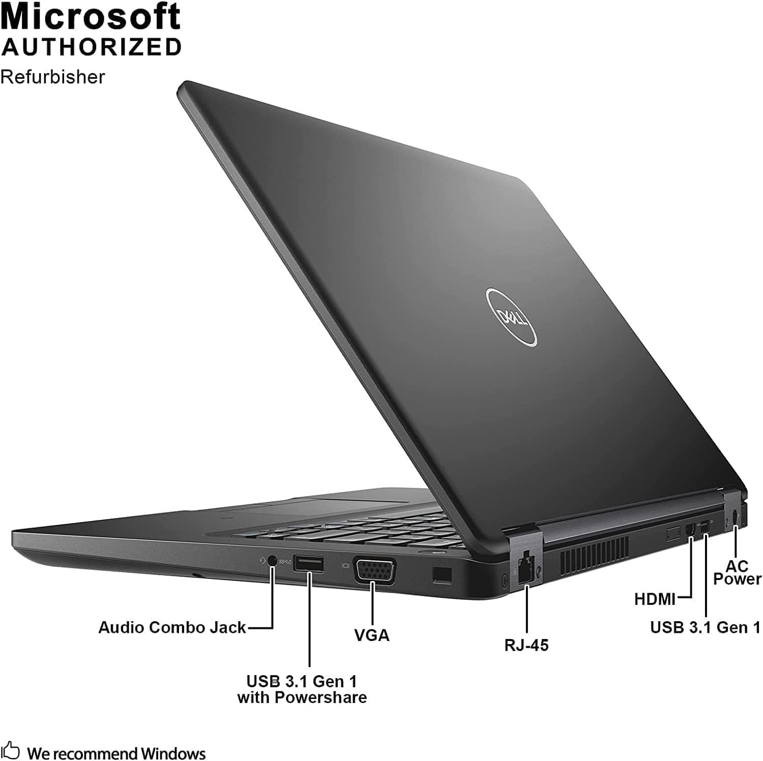 Dell Latitude 5490 14' FHD (1920 x 1080) Display Laptop Intel Core i7-8650U @ 1.90GHz 16GB RAM 512GB SSD Intel UHD Graphics 620 Windows 11 Pro (Renewed)