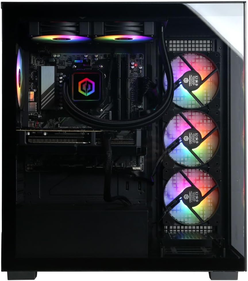 CyberPowerPC Gamer Xtreme Gaming PC, AMD Ryzen 9 9900X 4.4GHz, GeForce RTX 5070 12GB, 32GB DDR5, 1TB PCIe 4.0 SSD, WiFi Ready & Windows 11 Home (GXiVR8080A41)