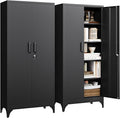 Letaya 71' H Metal Storage Cabinet with 2 Doors and 4 Shelves,Tall Kitchen Pantry Cabinets,Utility Pantry Organizers for Cupboard/Dining/Bathroom/Home Office/Garage, Steel Tool Cabinets