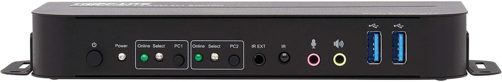 Tripp Lite 2 Port DisplayPort USB KVM Switch, Dual Port DP USB KVM Switch, 4K 60 Hz, HDR, HDCP 2.2, DP 1.4, USB 3.0 Cables, Black (B005-DPUA2-K)