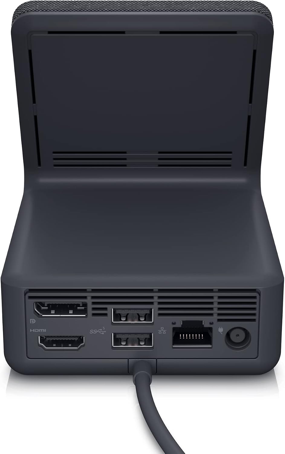 Dell Dual Charge Dock HD22Q - Fabric Wrapped Charging Stand, Type-C Connector, Qi Enabled Charging, Wake-on-Dock, Smartphone Rest, Power Button LED - Magnetite,Black