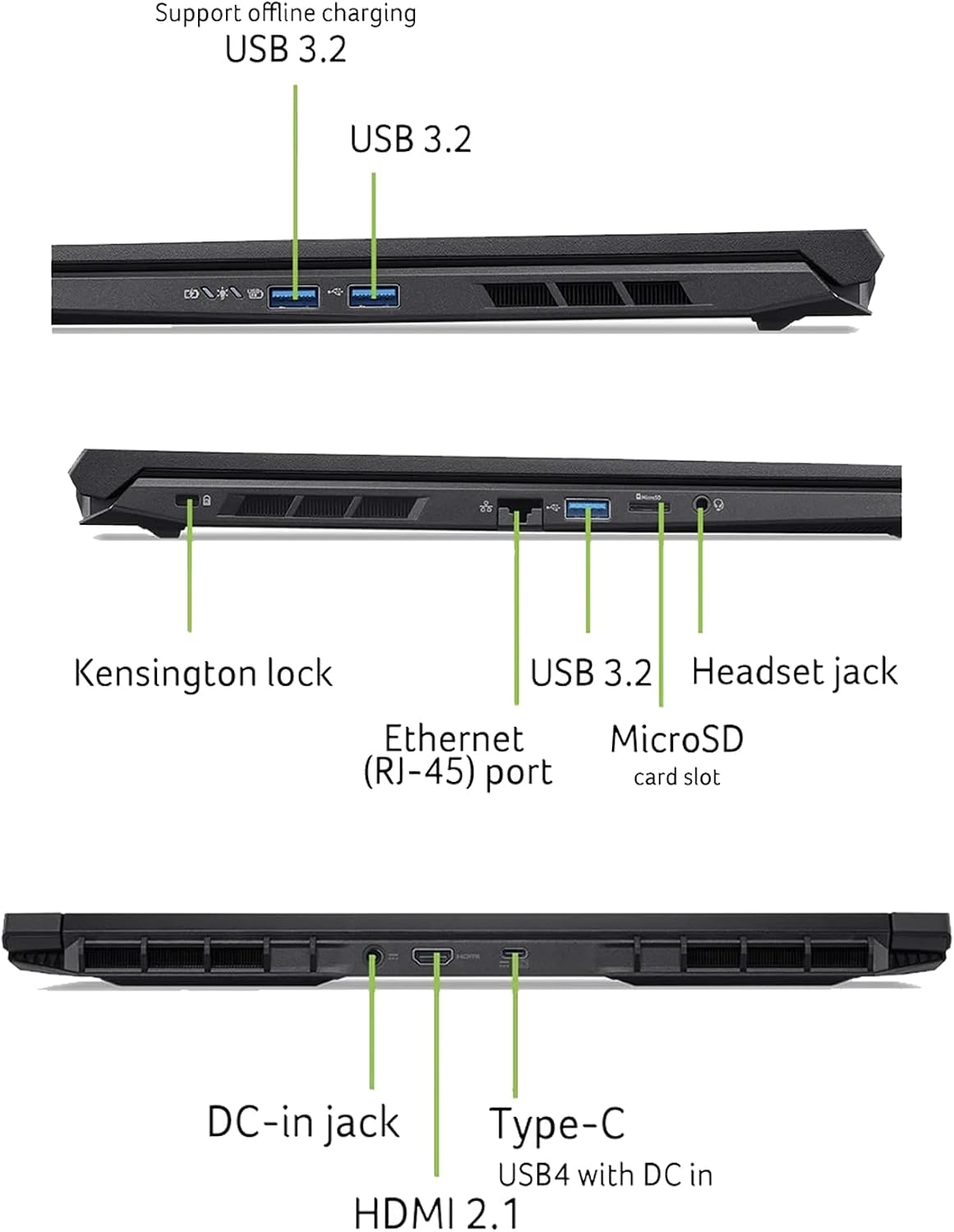 acer Nitro V 16 AI Gaming Laptop 16' WUXGA IPS 180Hz AMD Zen 4 Octa-Core Ryzen 7 260 64GB RAM 1TB SSD GeForce RTX 5050 (Up to 421 AI Tops) Backlit Win11 w/ICP Hub