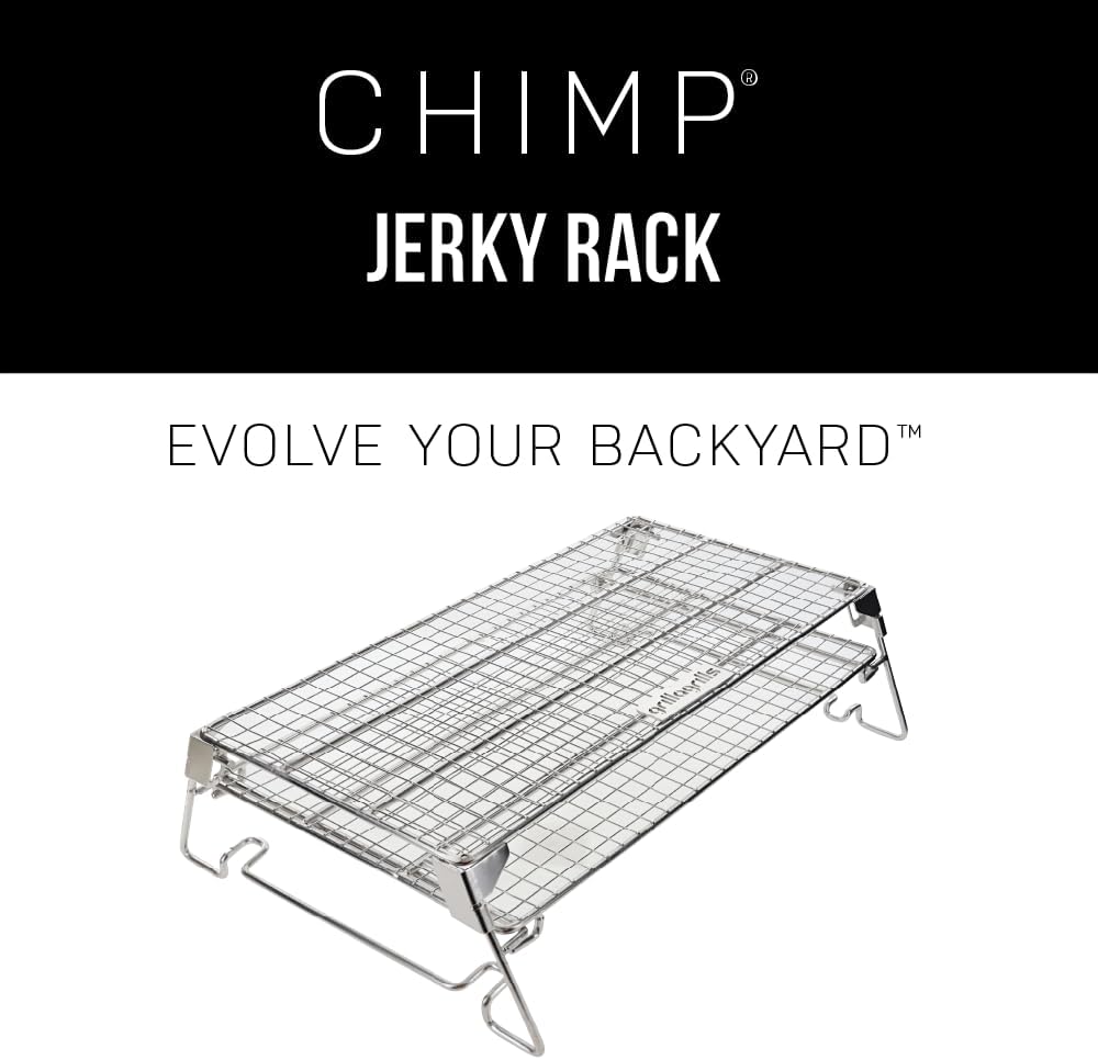 Grilla Grills Chimp Jerky Rack with 395 Square Inches Cook Space, Stainless Steel Design, Dishwasher Friendly for Grilling, BBQ, Jerky, Wings