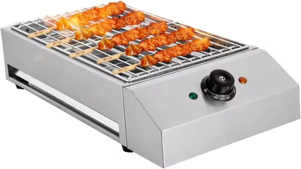 Electric Grill Griddle Stainless Steel Countertop Griddle 2600W 110V Smokeless Indoor Grill for Home Kitchen, Restaurant, 122~572℉ Temperature Adjustable