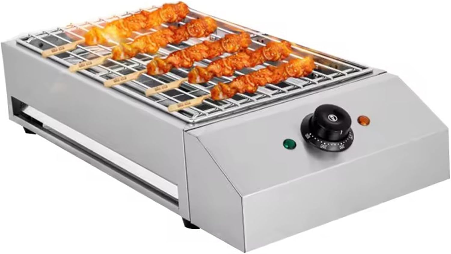Electric Grill Griddle Stainless Steel Countertop Griddle 2600W 110V Smokeless Indoor Grill for Home Kitchen, Restaurant, 122~572℉ Temperature Adjustable