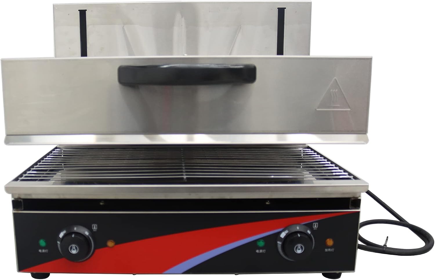 INTSUPERMAI 220V Electric Lift-Up Salamander Stainless Steel 4000W Food Equipment Electric Salamander Stove Grill Barbecue Oven Cheese Melter