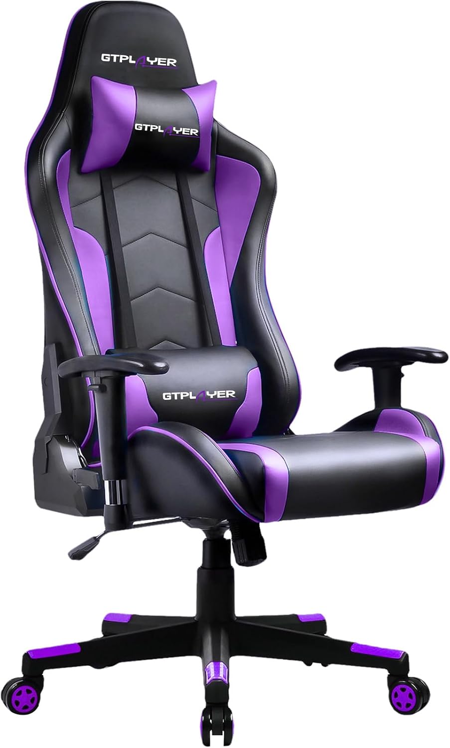 Gaming Chair with Bluetooth Speakers Music Video Game Chair Audio Ergonomic Design Heavy Duty Office Computer Desk Chair GT890M Purple