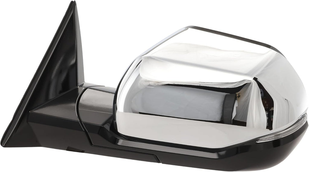 Garage-Pro Driver Side Power Heated Mirror for Toyota Tundra 2022-2024 Power Fold With Signal Light, Blind Spot Monitor & Memory; Without Auto-Dimming Chrome