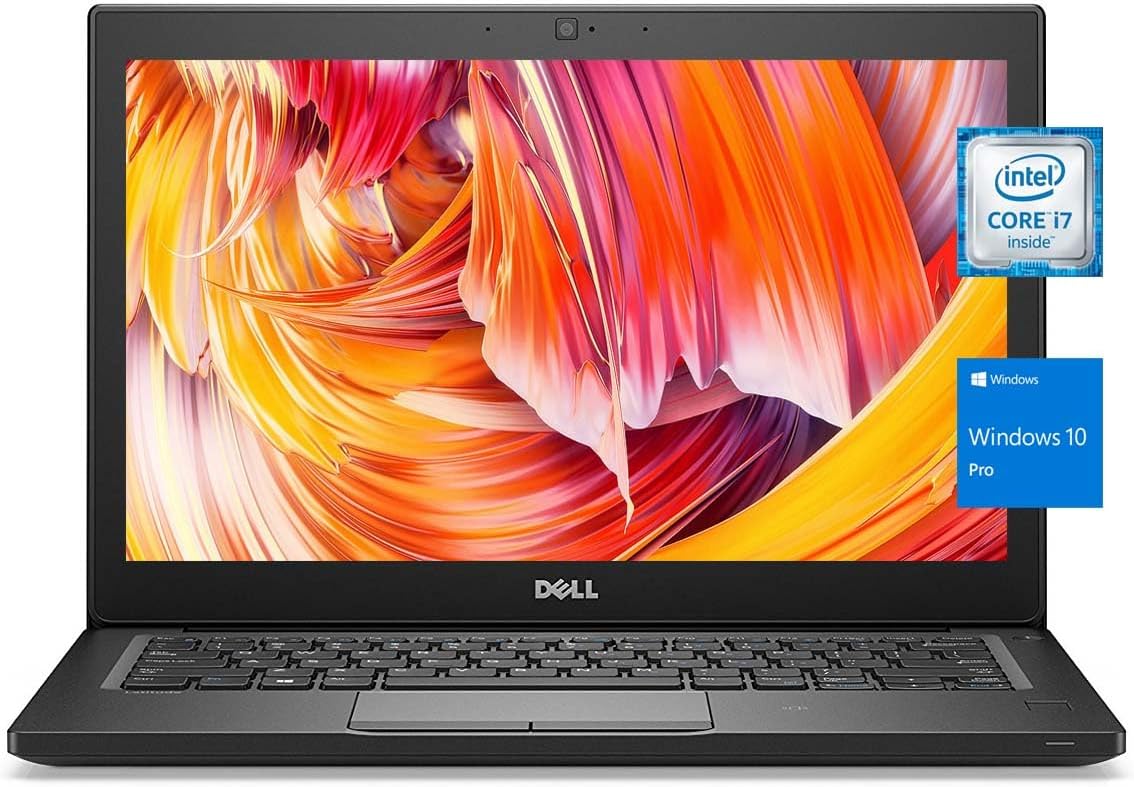 Dell Latitude 7280 Intel Core i7-6600U X2 2.6GHz 16GB 256GB SSD 12.5', Black (Renewed)