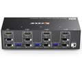 KVM Switch 3 Monitors 3 Computers 8K@60Hz, Camgeet HDMI+2 Displayport KVM Switch Triple Monitor for 3 Computer Share 3 Monitor and 4 USB3.0 Devices,Wired Remote and 12V Power Adapter Included