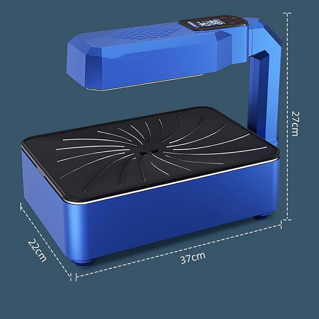 Electric Smokeless Indoor Grill, Multifunctional Non-Stick Electric Grill with LCD Liquid Crystal Screen, 1-80 Minutes Time/80-280°Temperature Adjustment/35cm Large Baking Pan