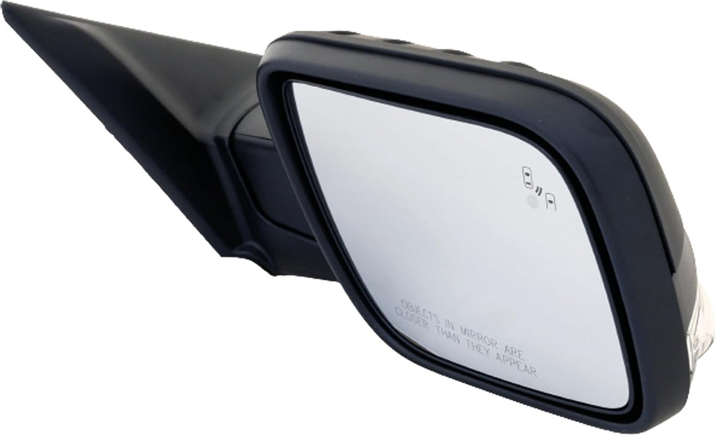 Kool Vue Passenger Side Power Heated Mirror for Ford Explorer 2011-2015 Power Fold With Signal Light, Blind Spot Monitor, Memory & Puddle Lamp Paintable