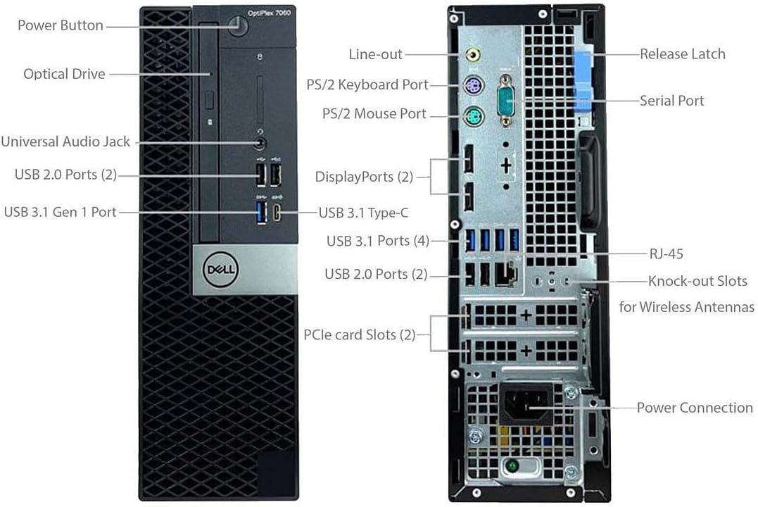 DELL Optiplex 7060 SFF Desktop Computer PC | Intel 8th Gen i7-8700 (6 Core) | 16GB DDR4 Ram 512GB NVMe M.2 SSD | Built-in WiFi & Bluetooth | Windows 11 Pro | Wireless Keyboard & Mouse(Renewed)