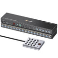 10 Port 8 Port 2 Monitors KVM Switch HDMI 4K@60Hz EDID Simulation, USB 3.0 Dual Monitor KVM Switch 2 Monitors 8 Computers 10 Computers,4 USB3.0 Ports, Audio,RS232,Wired Remote,12V Power,10 USB Cables