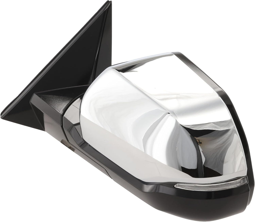 Garage-Pro Driver Side Power Heated Mirror for Toyota Tundra 2022-2024 Power Fold With Signal Light, Blind Spot Monitor & Memory; Without Auto-Dimming Chrome