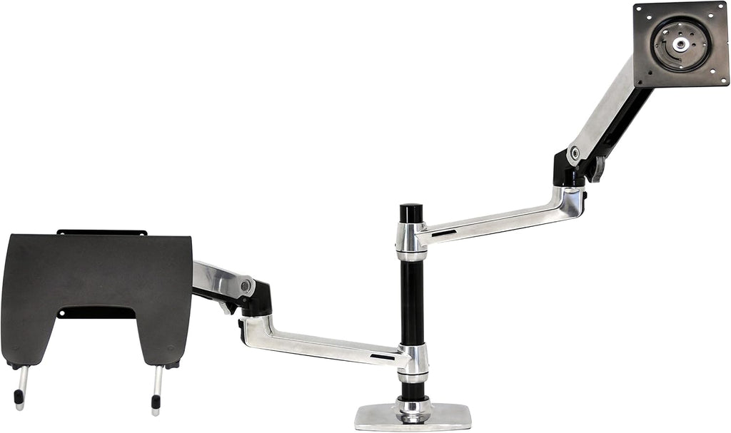 Ergotron – LX Vertical Stacking Dual Monitor Arm, VESA Desk Mount – for 2 Monitors Up to 24 Inches, 7 to 20 lbs Each – Polished Aluminum