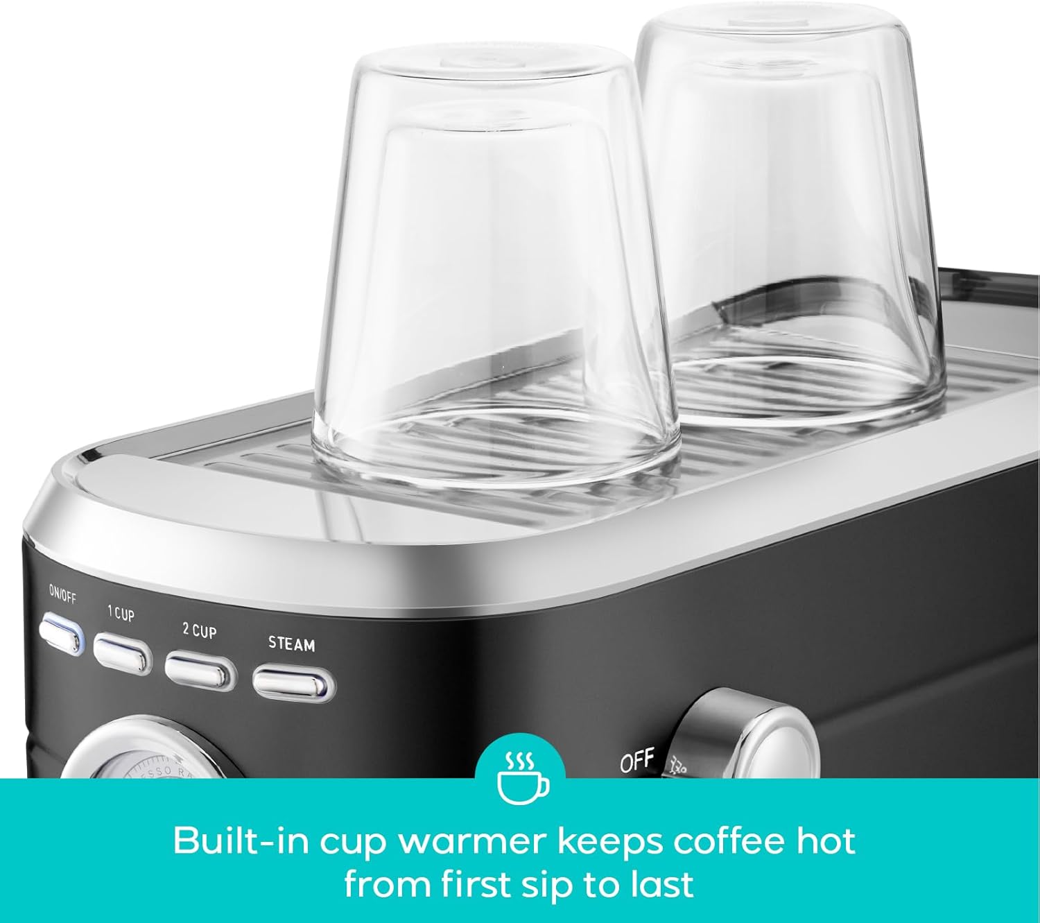 CASABREWS CM5418 Espresso Machine 20 Bar, Stainless Steel Espresso Maker with Milk Frother, Compact Cappuccino Machine for Home, Small Espresso Coffee Machine for Latte, Black