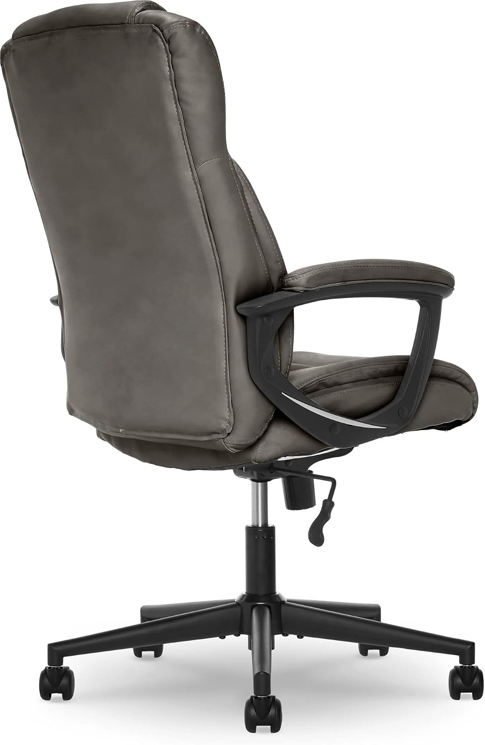 Serta Connor Executive Office Chair, Ergonomic Computer Chair with Layered Body Pillows, Contoured Lumbar, Adjustable Seat Height, Bonded Leather, Gray