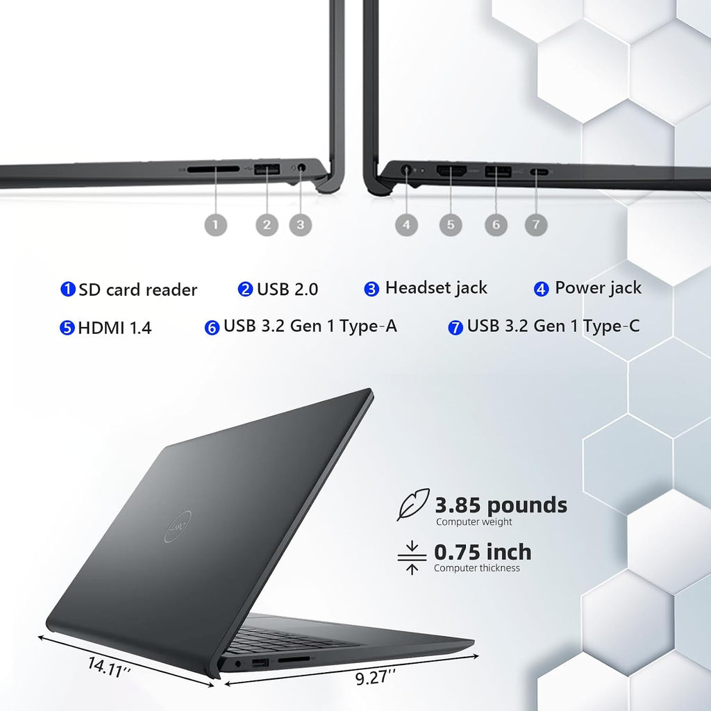 Dell Inspiron 15 Touchscreen Laptop Computer for Home Business Student, 15.6' FHD, Intel 10-Core i5-1334U, 16GB DDR4 RAM, 512GB PCIe SSD, WiFi 6, Bluetooth, Windows 11 Home, Type C Hub + 256GB SD Card