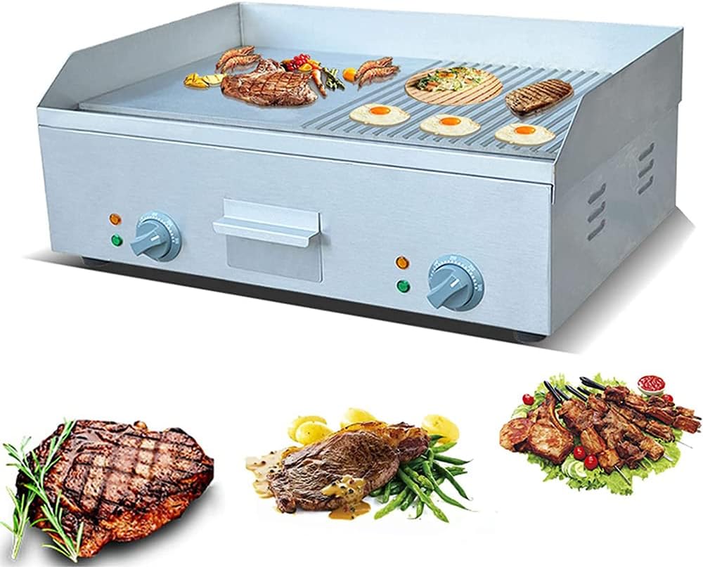 Commercial Table Type Electric Grill Oven, Table Top Baking Tray, and Iron Plate Braising Hand Grab Pancake Machine for Frying Beef Steak and Iron Plate Squid