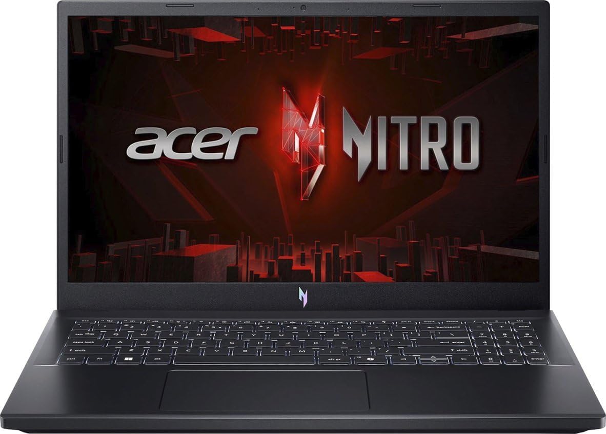 acer 2025 Nitro V 15 Gaming Laptop - 15.6' FHD IPS 165Hz - 8-Core Intel i5-13420H - 32GB DDR4-4TB SSD - NVIDIA GeForce RTX 5050 8GB GDDR6 - Thunderbolt 4 - Numeric Keypad - W11H - Obsidian Black