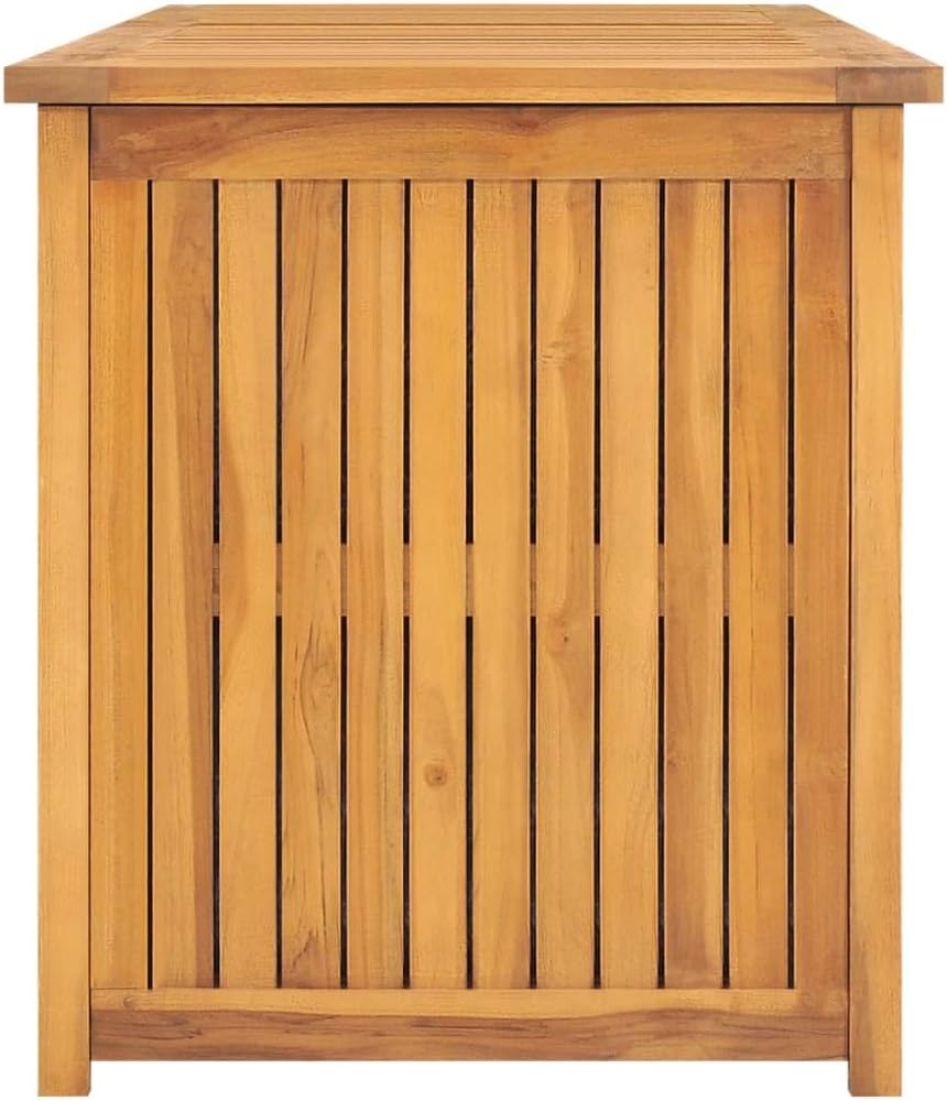 Patio Storage Box Outdoor Solid Teak Wood Deck Box Wooden Outdoor Storage Organization Box with Lid Storage Bench and Waterproof Lining for Garden,Patio,Backyard,68.9'x19.7'x21.7' -AA