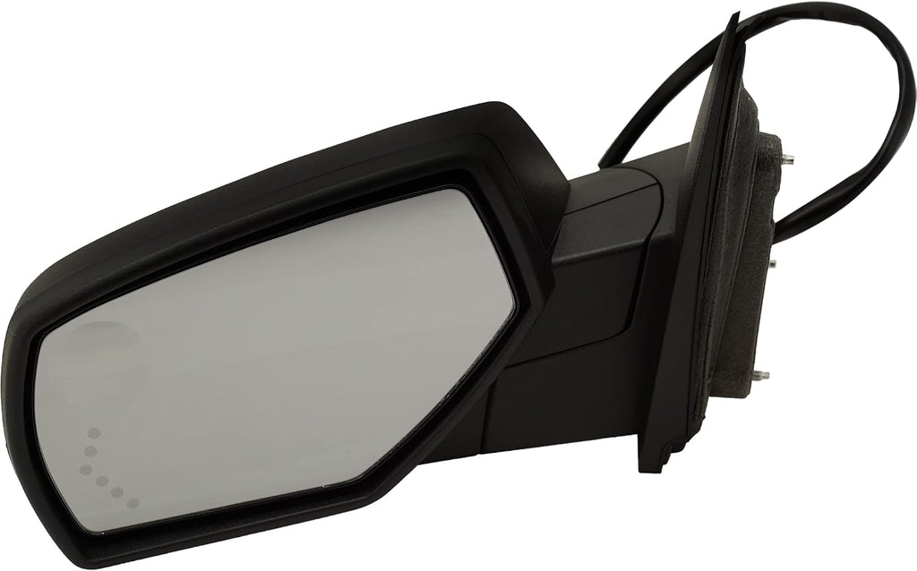 Kool Vue Driver & Passenger Side Power Heated Mirrors for Chevrolet Silverado 1500 GMC Sierra 1500 2014-2018 Power Fold With Signal Light, Memory & Puddle Lamp; Without Blind Spot Monitor Textured
