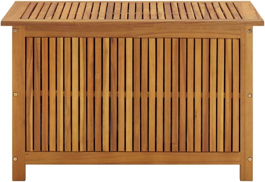 Solid Wood Outdoor Storage Bench,Solid Acacia Wood Garden Deck Box Patio Storage Box with Liftable Top Outdoor Wooden Storage Container for Patio,Backyard,Poolside, 35.4'x19.7'x22.8'