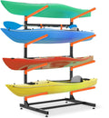 Kayak Storage Rack, Freestanding Kayak Racks for Garage, Heavy Duty Adjustable Kayak Stand Indoor Outdoor Storage Rack for Kayaks, Canoes, Surfboard & Paddleboard