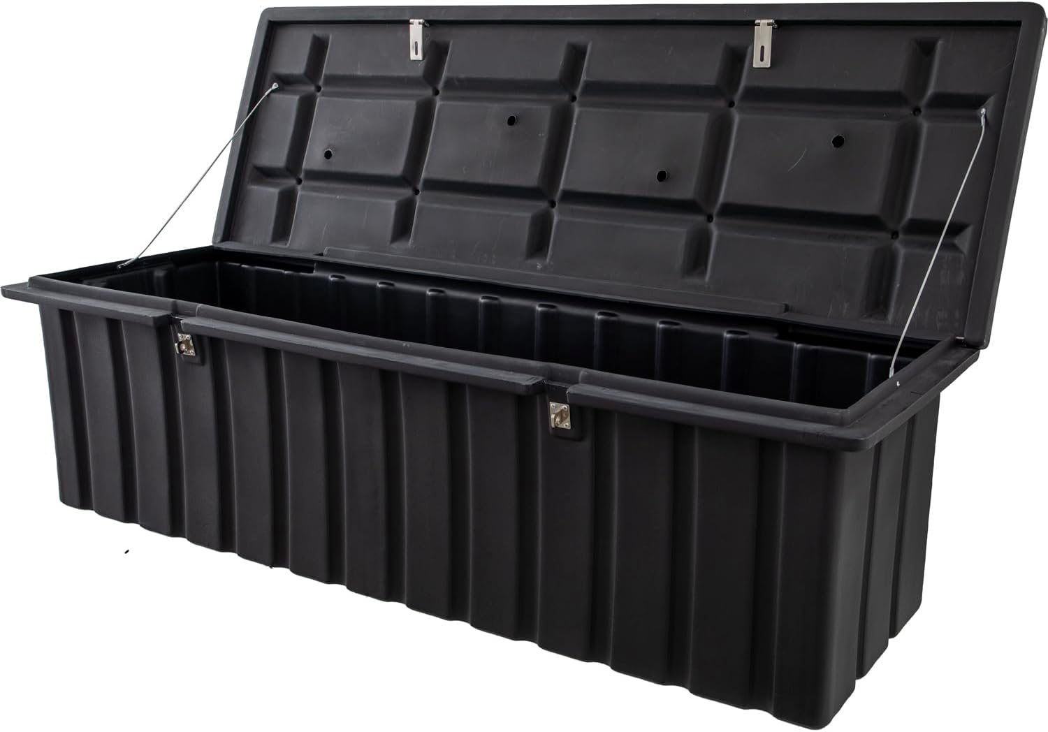 Buyers Products 1712260 Black Poly All-Purpose Storage Chest , 18.8 cu. ft, Made In The USA, Dent-Resistant Lockable Storage Box for Truck, Trailer, Dock, or Deck, High-Density Polyethylene