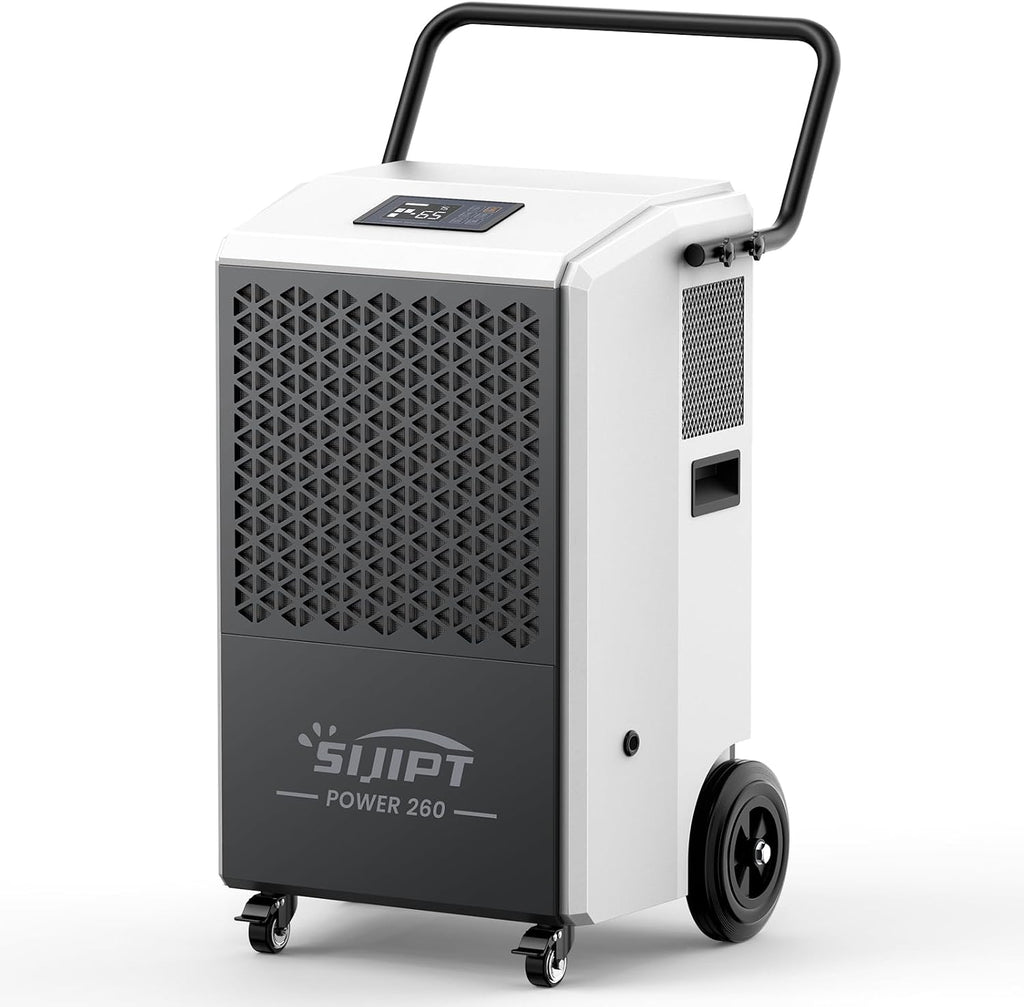 Commercial Dehumidifier with Pump, 260 Pints Industrial Dehumidifier for Basements, Industrial or Commercial Spaces, and Flood Restoration up to 8,500 Sq Ft with Auto Defrost