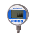 MEASUREMAN 4' dial, High Precision Hydraulic Industrial Digital Pressure Gauge 0-10000psi/bar, 1/4' NPT Lower, Stainless Steel Case and Connection, 0.4%,Battery and Micro USB Powered, with LED Light