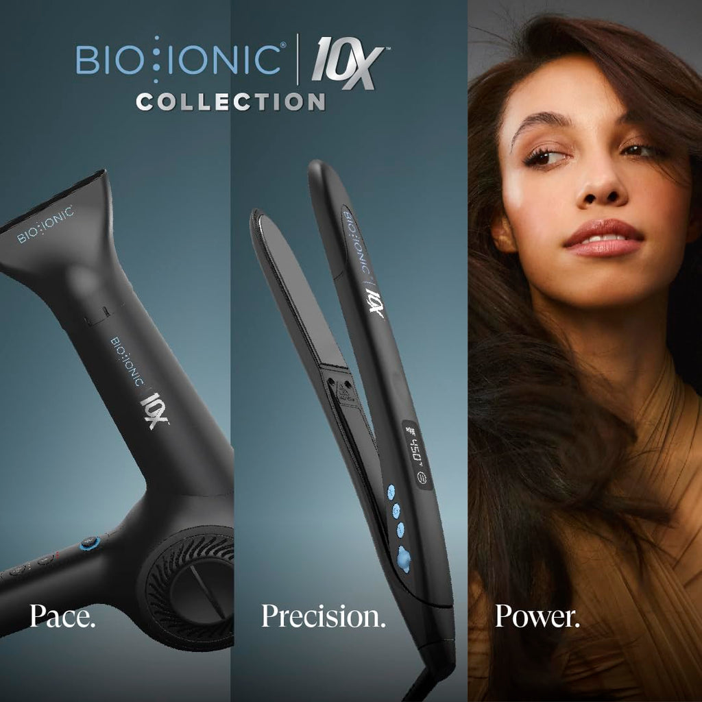 Bio Ionic 10X Ultralight Speed Hair Dryer, Blow Dryer with Adjustable Heat & Speed, Memory Function, Professional Hair Styling Tool for Fast, Frizz-Free Hairstyles