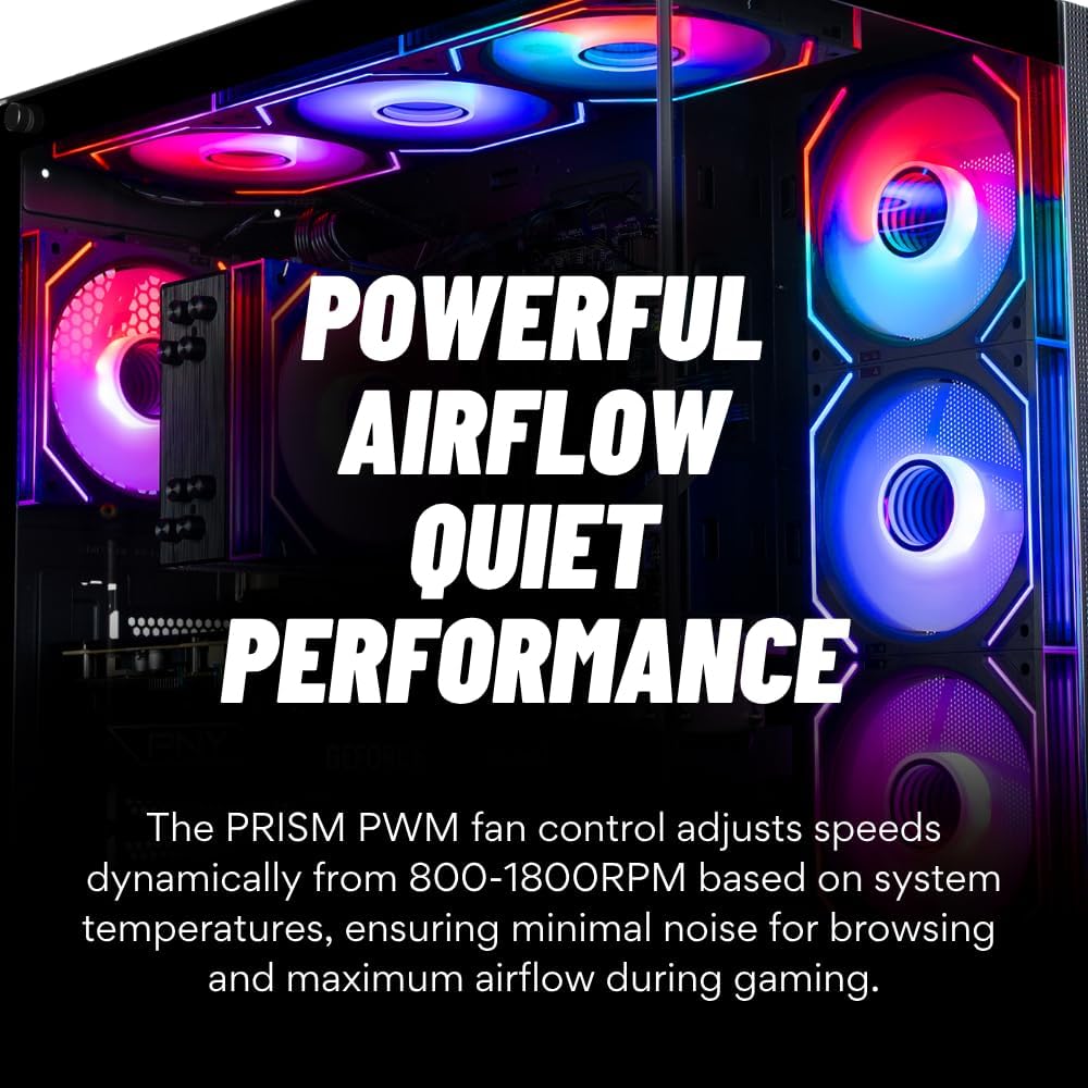 Panorama XL RTX 5090, AMD Ryzen 9 9950X3D, 96GB DDR5 RAM, 4TB Gen4 SSD, 360mm Liquid Cooled Gaming Desktop PC w/Windows 11 Pro, 3 Year Warranty, RGB Keyboard+Mouse, Internal WiFi 7, 3X DP, HDMI & RJ45