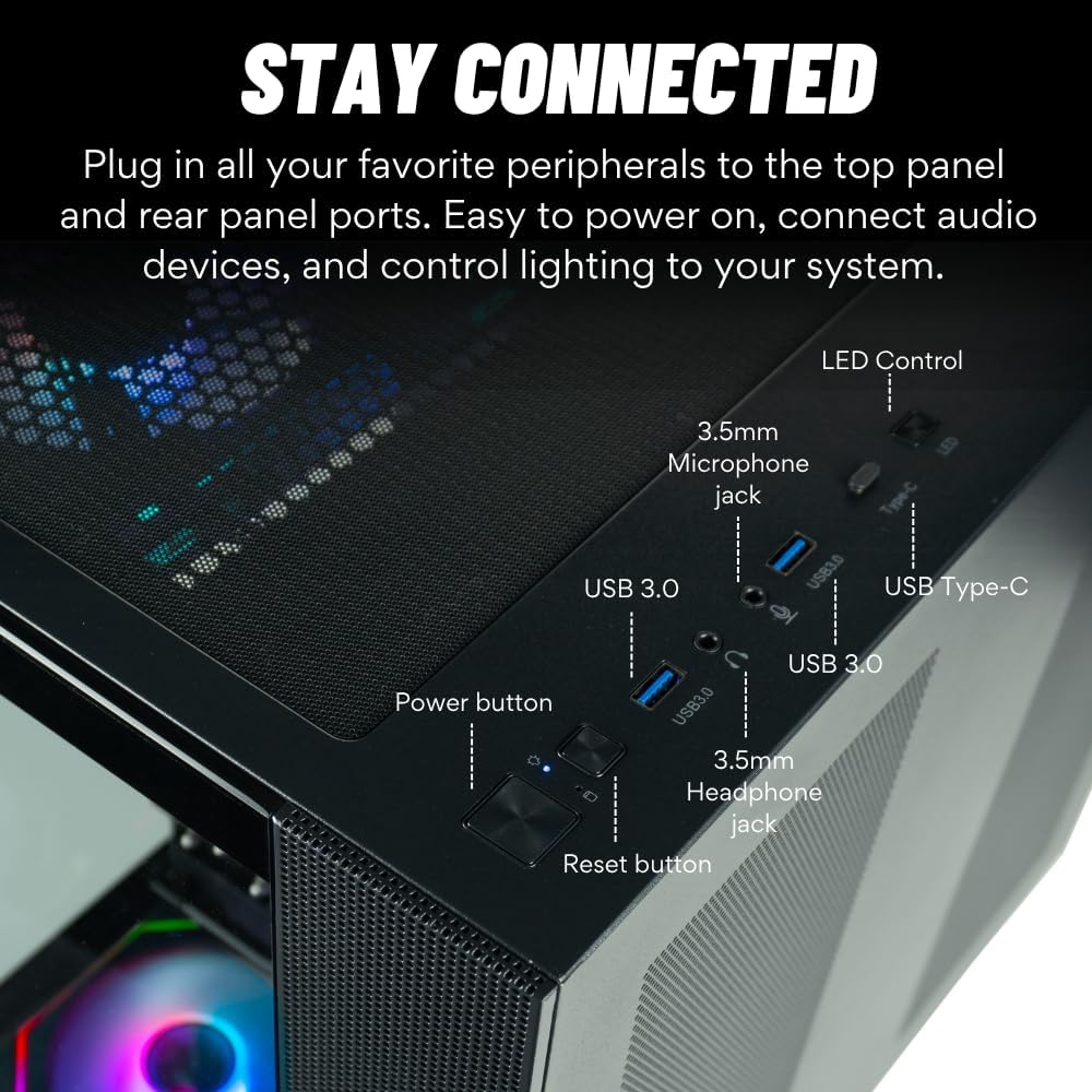 Panorama XL RTX 5090, Intel Core Ultra 9 285K, 96GB DDR5 RAM, 4TB Gen4 NVMe SSD, Liquid Cooled Gaming Desktop PC w/Windows 11 Pro, 3 Year Warranty, RGB Keyboard+Mouse, Internal WiFi 6E, 3X DP, HDMI