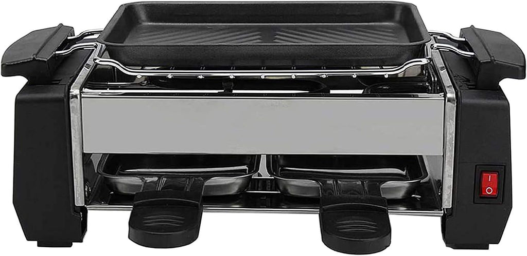 Raclette Grill 1000W Non Stick Electric BBQ Grill Kitchen Barbecue Machine Grilled Meat Pan Contact Grill 2 Type Frying Pan for Home Store Cook