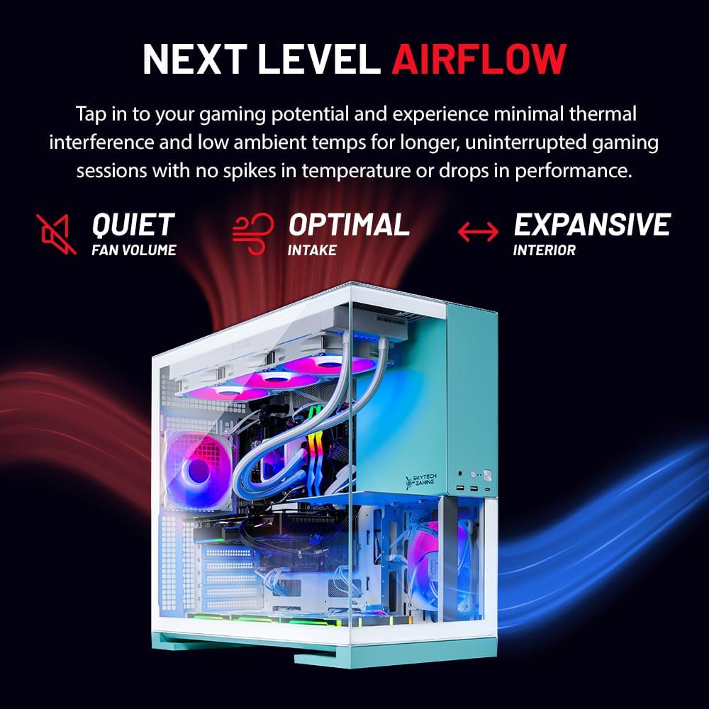 Skytech Gaming Aqua Desktop PC, Intel Ultra 9 285K 3.7 GHz(5.7 GHz), NVIDIA RTX 5080 16GB, Z890 Board, 2TB Gen4 NVMe SSD, 64GB DDR5 RAM 6000 RGB, 850W Gold ATX 3 PSU, 360mm ARGB AIO, Wi-Fi, Win 11