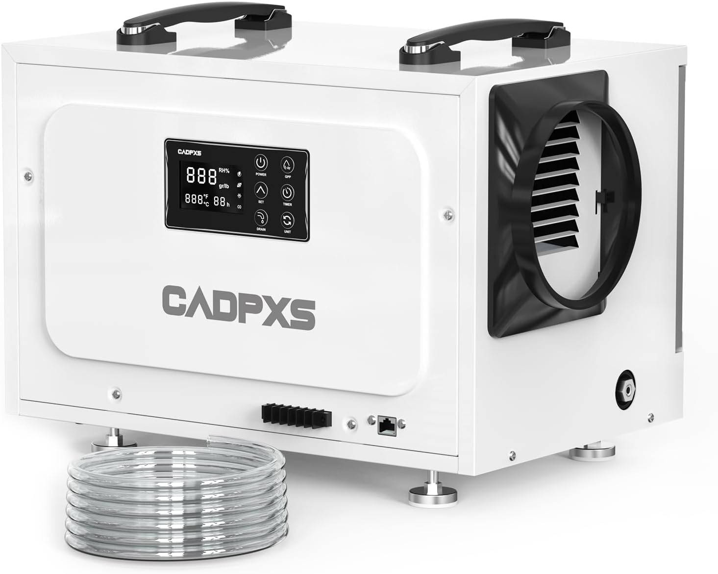 CADPXS Crawl Space Dehumidifier with Pump, 125 Pints Commercial Dehumidifiers with Drain Hose, Dehumidifier for Crawlspace, Basements & Water Damage Use, Memory Restart, cETL, 5 Years Limited Warranty