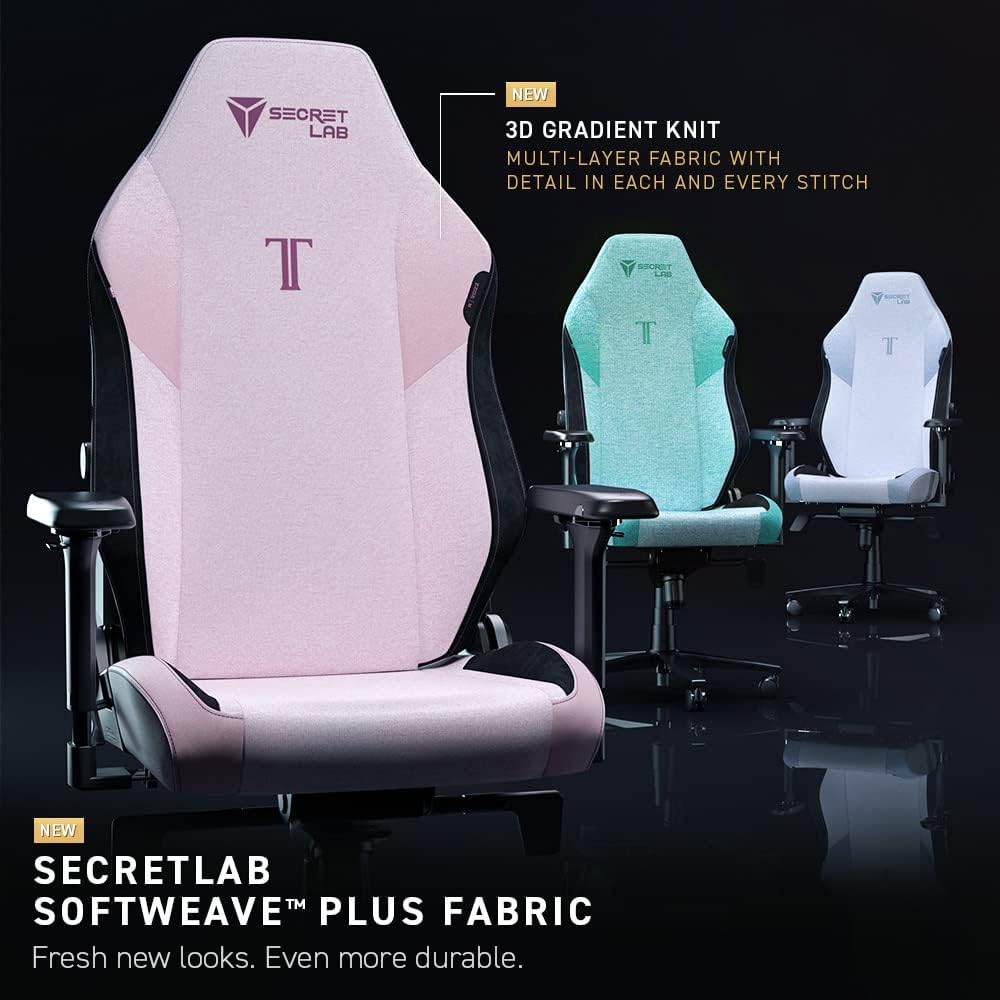 Secretlab Titan Evo Cookies & Cream Gaming Chair - Reclining, Ergonomic & Heavy Duty Computer Chair with 4D Armrests, Magnetic Head Pillow & Lumbar Support - Big and Tall 395 lbs - Gray - Fabric