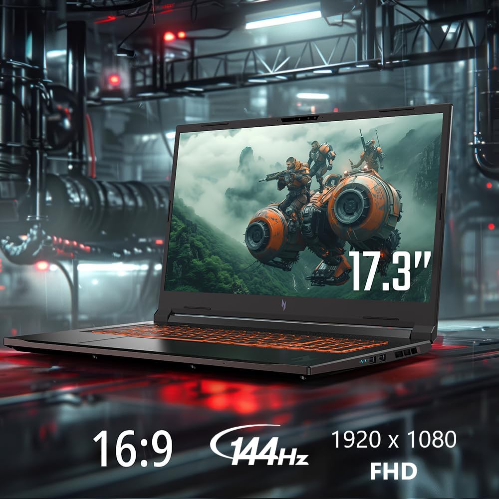 Acer Nitro V 17 AI Gaming Laptop | AMD Ryzen 7 260 Processor | NVIDIA GeForce RTX 5070 Laptop GPU (798 AI Tops) | 17.3' FHD IPS 144Hz Display | 32GB DDR5 | 1TB Gen 4 SSD | Wi-Fi 6E | ANV17-41-R75F