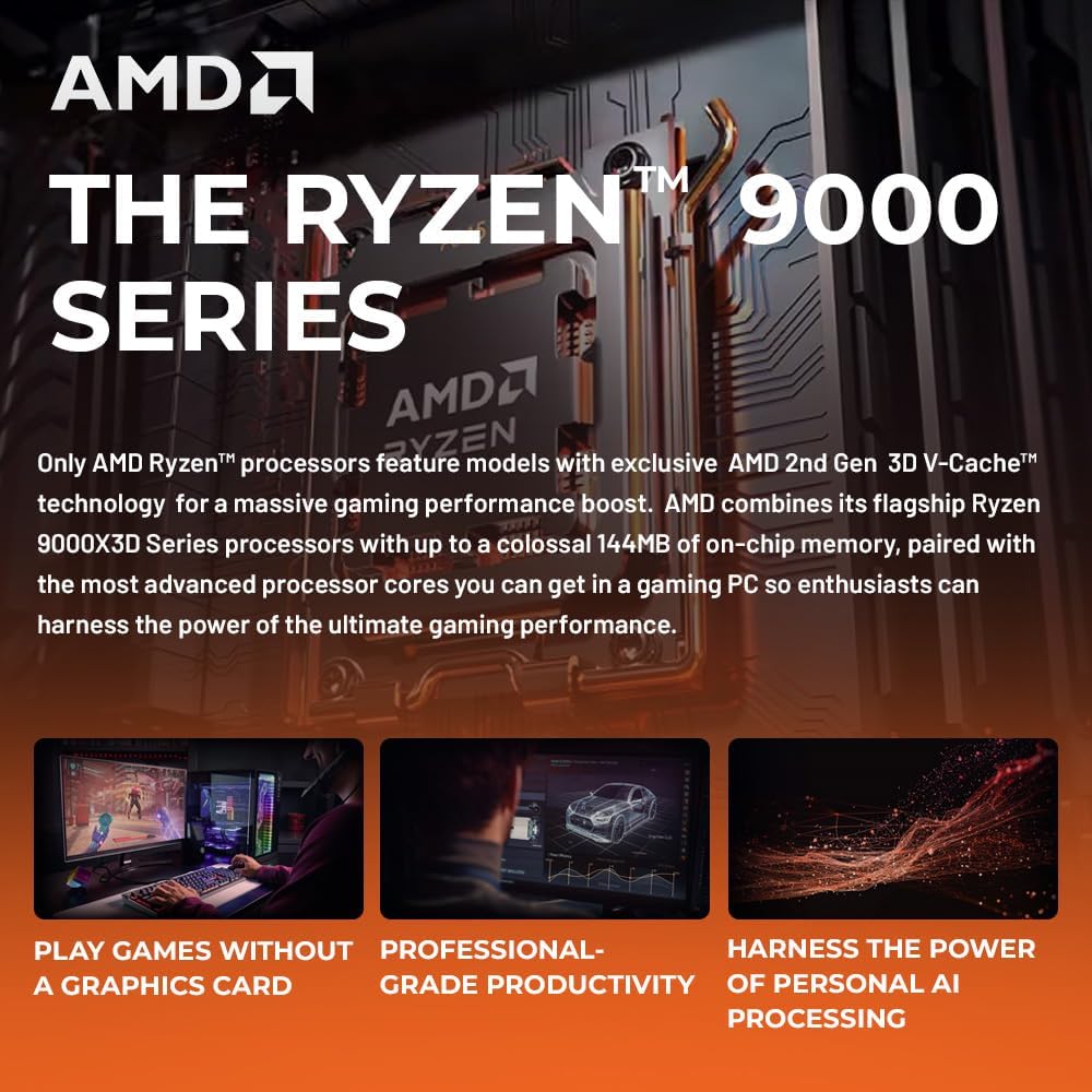 Skytech Gaming King 95 Desktop PC, Ryzen 7 9700X 3.8 GHz (5.5GHz), NVIDIA RTX 5070 12GB, 1TB Gen4 NVMe SSD, 32GB DDR5 RAM 6000 RGB, 850W Gold ATX 3 PSU, 360mm ARGB AIO, Wi-Fi, Win 11