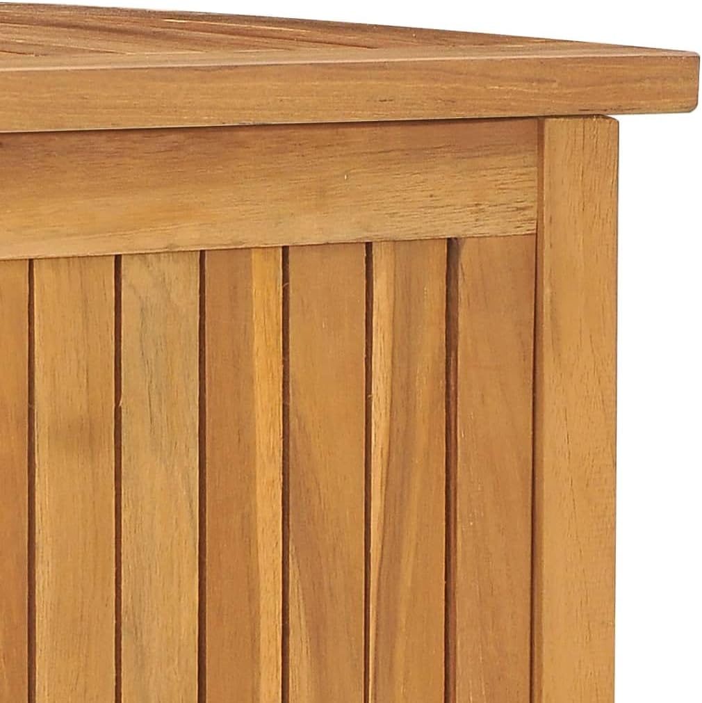 Patio Storage Box Outdoor Solid Teak Wood Deck Box Wooden Outdoor Storage Organization Box with Lid Storage Bench and Waterproof Lining for Garden,Patio,Backyard,44.9'x19.7'x22.8' -AA