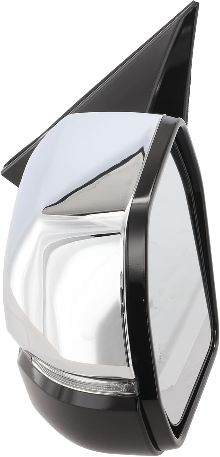 Garage-Pro Driver Side Power Heated Mirror for Toyota Tundra 2022-2024 Power Fold With Signal Light, Blind Spot Monitor & Memory; Without Auto-Dimming Chrome