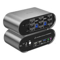 DP 1.4 Triple Monitor KVM Switch 2K240Hz, 4K120Hz, Audio Microphone hotkey with Cables