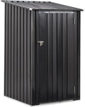 Ball & Cast 3x3 FT Outdoor Storage Shed,Metal Steel Garden Tool Cabinet with Single Lockable Door,Utility Waterproof House Shelter for Shovels, Umbrellas, Antennas, Escalators,Dark Gray