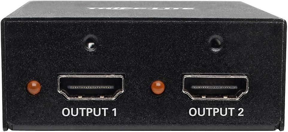 Tripp Lite 2-Port 3D HDMI Splitter HDCP 2.2, HDMI 2.0, 4K x 2K @ 60Hz 3840 x 2160 Ultra HD Video Audio TAA (B118-002-UHD-2), 15 Feet