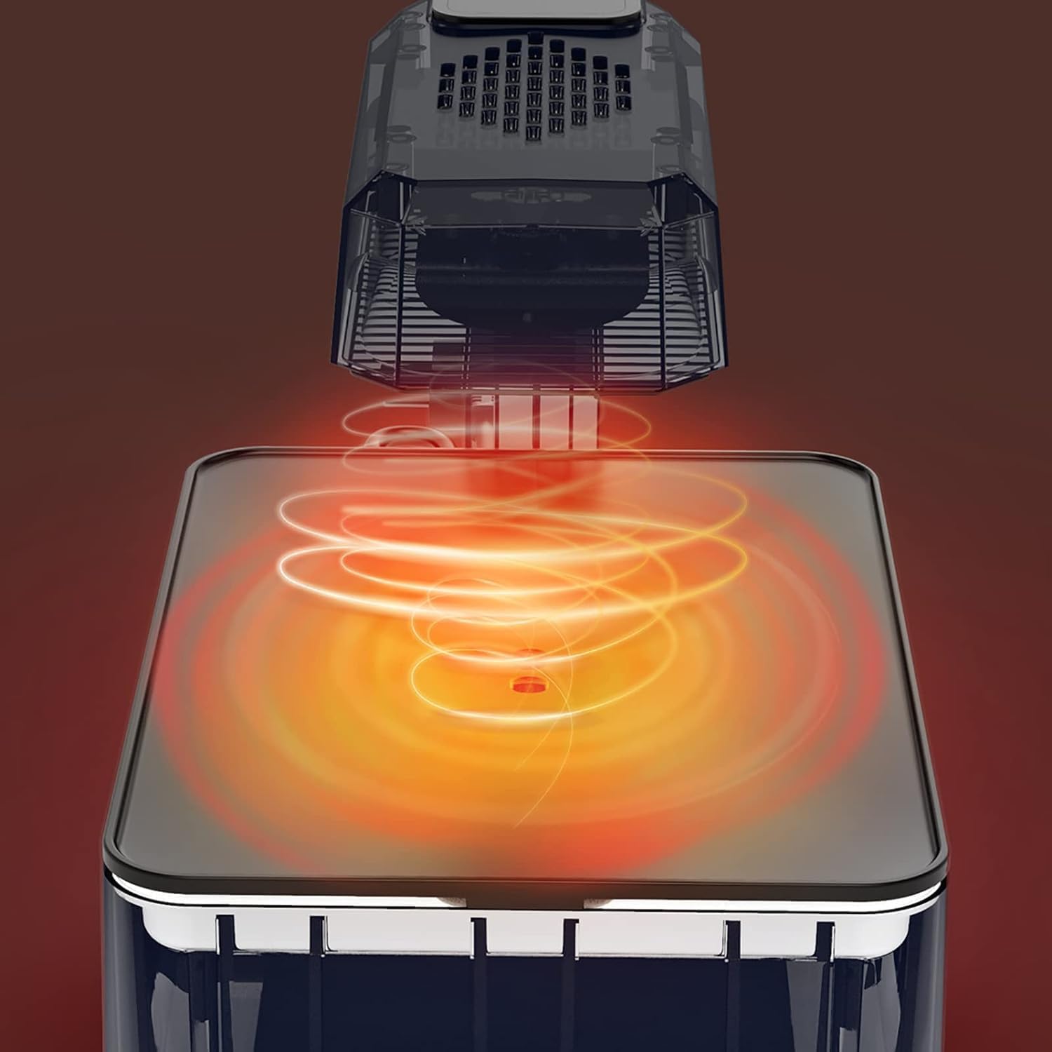 Electric Smokeless Indoor Grill with Radiator and Non-Stick Cooking Surface & Adjustable Temperature Knob, 80°-280°, LCD Display, Fast Heat Up, Easy to Clean Design, for Family BBQ.