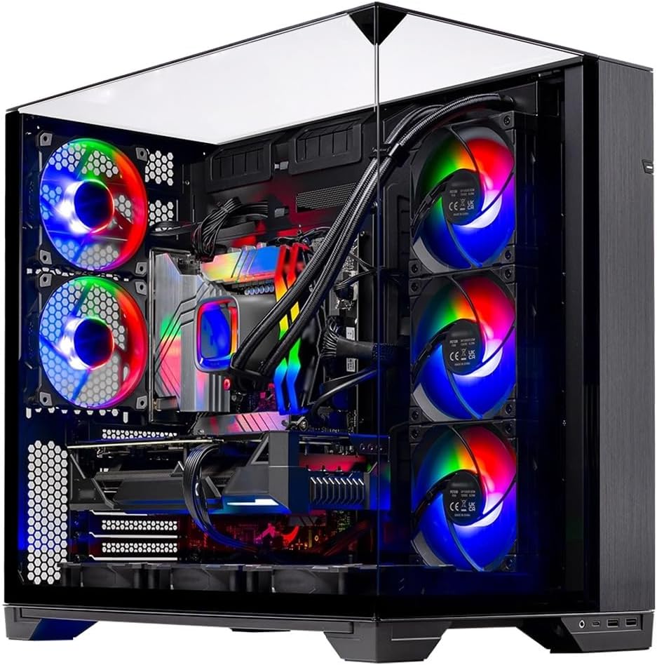 Skytech Gaming O11 Vision Gaming PC, AMD Ryzen 7 9800X3D 4.7GHz, AMD RX 9070XT 16GB, 2TB Gen4 NVMe SSD, 32GB DDR5 RAM 6000, 850W Gold ATX 3 PSU, 360 ARGB AIO, Wi-Fi, Win 11, Desktop