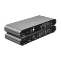 2 Computers 1 HDMI Monitor Automatic KVM Switch 8K@60Hz, Hotkey Switching, EDID, Support 5.1/7.1 Audio and Microphone, Aluminum Shell with Digital Display, USB 3.0 Hub, HDR10 with Cables